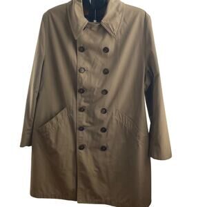 Vintage Harbor Master Trench Coat Zurich Cloth Swiss Fabric Plaid Lined Size 42R